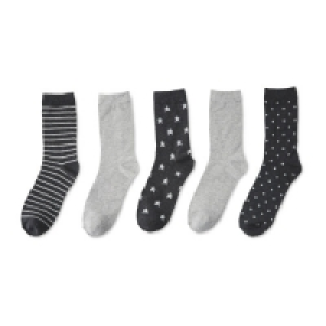 Stars/Spots Ladies 5 Pack Socks £3.99