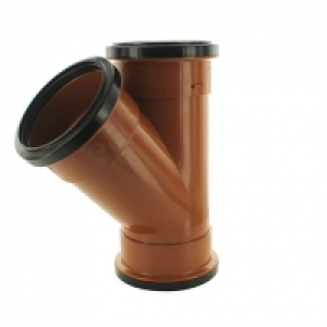 Wickes 110mm Terracotta 45 Deg Triple Socket Junction £13.99