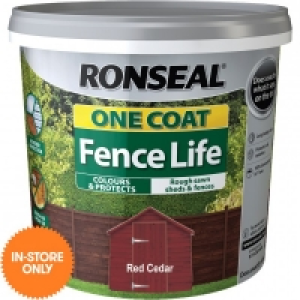 Ronseal Fence Life One Coat Red Cedar 9L &pound;5.99