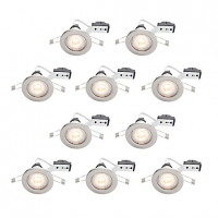 Wickes  Wickes Brushed Chrome Finish LED Downlights 4.8W - Pack of 1