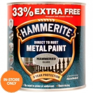 Hammerite Metal Paint Hammered Silver 750ml £15.59