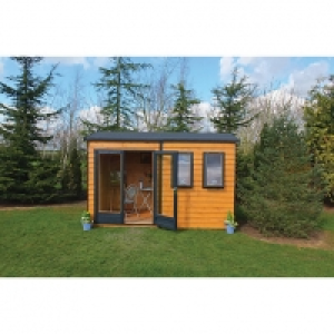Shire Double Glazed Timber Apex Garden Office - 12 x 7 ft