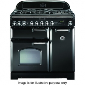 Rangemaster Classic Deluxe 90 Dual Fuel Black & Brass