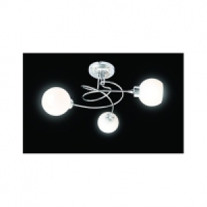 Wickes Miliani Brushed Chrome Pendant Ceiling Light - 40W