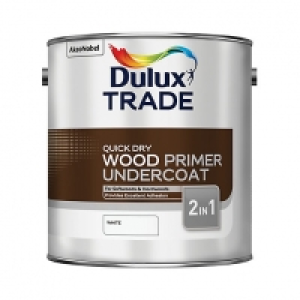 Dulux Trade Quick Dry Wood Primer & Undercoat Paint - 2.5L