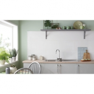 Wickes White Gloss Ceramic Tile 600 x 300mm &pound;8.99