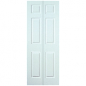 Wickes Woburn Internal Bi-Fold Door White Grained Moulded 6