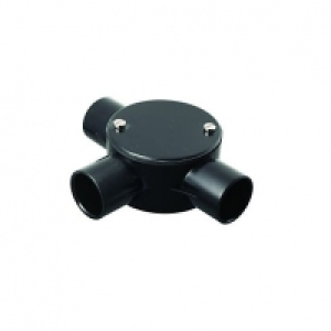 Wickes 3 Way Tee Junction Box Black 25mm