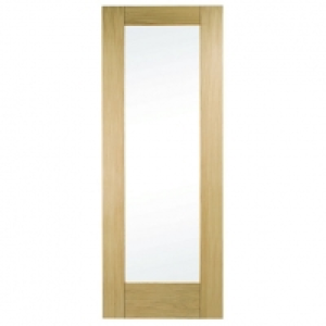 Wickes Oxford Internal Oak Veneer Door Glazed 1 Panel 1981x8