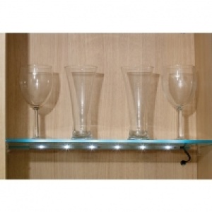 Wickes LED Glass Shelf Natural Clip Light - 0.8W