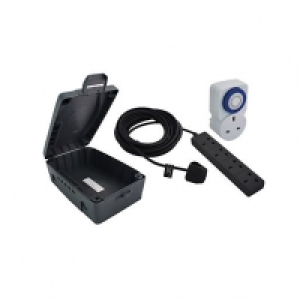 Masterplug Splash Proof 4 Socket Extension Lead Box Kit with
