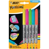 Wilko  Bic Marking Colour Pen 5pk