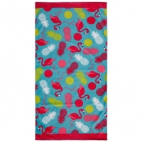 BMStores  Printed Beach Towel 75 x 150cm - Flamingo