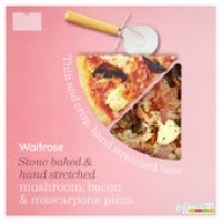 Ocado  Waitrose Italian Style Bacon, Mushroom & Mascarpone Pizza