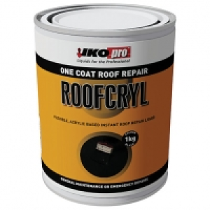 Ikopro Roofcryl One Coat Black 1kg &pound;14.99
