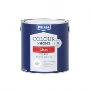 Wickes Colour @ Home Non-drip Gloss Paint - Pure Brilliant W &pound;15.99
