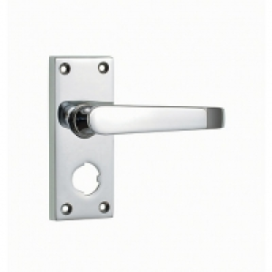 Wickes New York Victorian Straight Privacy Handles Pair Chro &pound;14.99