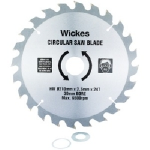 Wickes Circular Saw Blade Coarse Cut 210x30mm 24T &pound;8.19
