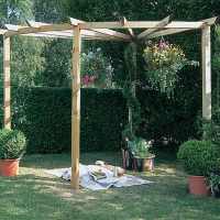 Wickes  Forest Garden Radial Timber Pergola - 2750 x 2750 mm