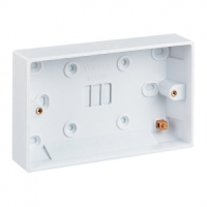 Wickes  Wickes Pattress Box 2 Gang White 10PK