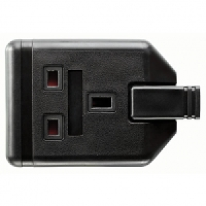 Masterplug 1 Gang Socket 13A Black