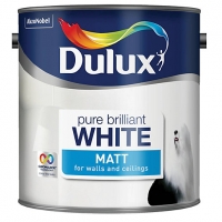 Wickes  Dulux Matt Emulsion Paint - Pure Brilliant White 2.5L