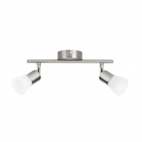 Wickes  Philips Decagon Chrome & Frosted Glass LED 2 Bar Spotlight -