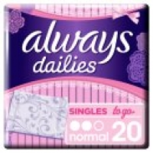 Dailies Singles To Go Panty Liners &pound;0.85