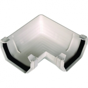 Wickes  Wickes White Squareline Gutter 90 Deg Bend