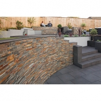 Wickes  Marshalls Stoneface Drystack Corner Copper Slate Walling Pac