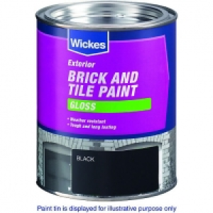 Wickes Exterior Brick & Tile Paint - Gloss Red 750ml