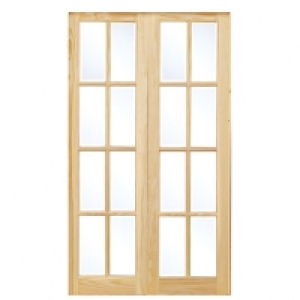 Wickes  Wickes Newland Internal French Doors Pine Glazed 8 Lite 1981