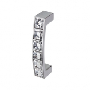 Wickes Acrylic Diamond D Handle Chrome 64mm 2 Pack &pound;5.49