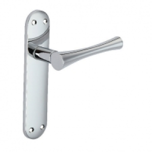 Wickes Bella Latch Handles Pair Polished Chrome Finish