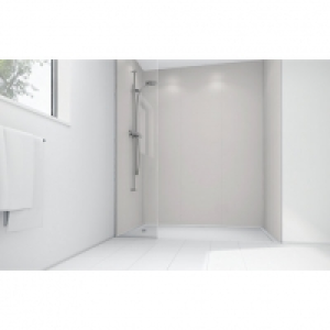 Wickes  Wickes Sugar Matte Acrylic 1700 x 900 3 Sided Shower Panel K