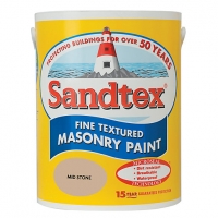 Wickes  Sandtex Textured Masonry Paint - Mid Stone 5L