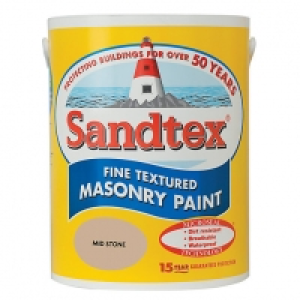 Sandtex Textured Masonry Paint - Mid Stone 5L £30.99