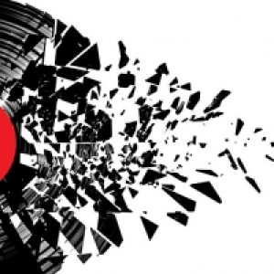 Ohpopsi Smashed Vinyl Wall Mural Black - 19.6m (XL)