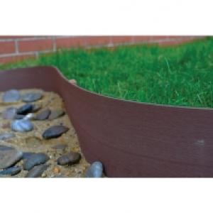 Rowlinson ULTIM8 Edge Timber Effect PVC Border Edging Brown
