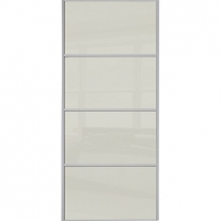 Wickes  Wickes Sliding Wardrobe Door Silver Framed Four Panel Soft W