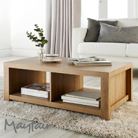 HomeBargains  Mayfair Chunky Wooden Coffee Table