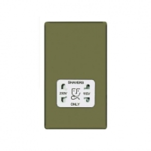 Wickes Dual Voltage Shaver Socket 2 Gang Pearl Nickel Screwl