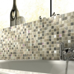Wickes Emperador Brown & Cream Tumbled Stone Mix Mosaic Tile