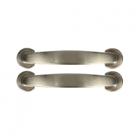 Wickes  Wickes Round Bow Handles Brushed Nickel Finish 120mm 2 Pack