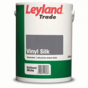 Leyland Trade Vinyl Silk Emulsion Paint - Brilliant White 5L