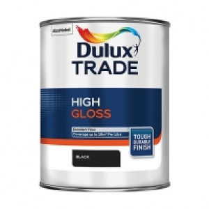 Dulux Trade High Gloss Paint - Black 1L £18.20