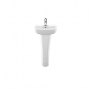 Wickes  Wickes Bellante Ceramic Basin with Full Pedestal 450mm