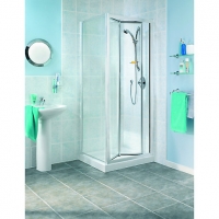 Wickes  Wickes Bi-fold Shower Enclosure Door & Side Panel Silver Eff