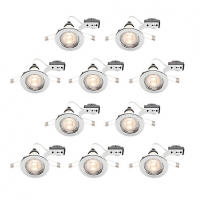 Wickes  Wickes Chrome Finish LED Downlight - 4.8W - Pack of 10
