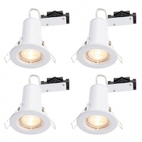 Wickes  Wickes White LED Fire Rated Downlight - 4W - Pack of 4